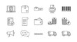 © maximon4ik - E-commerce and delivery icons set with linear design for business themes