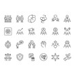 © perstige  - Business Strategy Thin Line Icons Black and White Vector Set