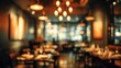 © Anat art - Warm Caramel Dessert Presented Elegantly With a Blurred Restaurant Interior Showcasing Inviting Ambiance