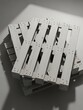 © Sugedang - Elevated shot showcasing a stack of repurposed white wooden pallets
