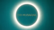 © UmmuAfifah - Eid Mubarak glowing circle design with festive greeting.