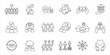 © Nila - community icons set. people, diversity, village, human rights, collective action, neighbohood and more. simple line vector