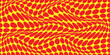 © kowsar - simple red dot grid wave pattern on yellow for banner poster background.