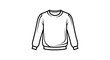 © Kuntol02 - Simple black and white line drawing of a classic crewneck sweatshirt a stylish silhouette