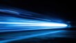 © Dvid - Moving Blue Light Streak Ray Cutting Through a Dark Background in Futuristic Style