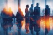 © Khawla - Business Team Silhouette with Double-Exposure Cityscape