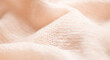 © Subbotina Anna - Soft Wool knitted background. Light pastel Alpaca wool mohair clothes texture closeup. Cashmere Soft and fluffy merino wool macro shot. Woolen fabric backdrop.