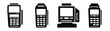 © Shilpy - Set of vector pos terminal icon. Business silhouette icons