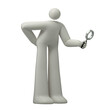 © Jane - A man holds a magnifying glass