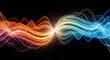 © Rindang Bimantara - Electrifying abstract visualization of contrasting energy waves, depicting the convergence of data streams and dynamic digital flow with glowing particles