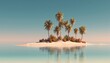 © Ева Торяник - Tropical Paradise: Palm Trees And Sun-Kissed Beaches On A Serene Island In The Tropics, Perfect For Relaxation And Exploration.