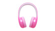 © Sodapeaw - Pink wireless headphone modern audio device over ear style isolated on transparency background comfortable cushion stylish design music accessory technology vibrant color trendy gadget