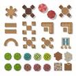 © Creative Pixel - Top view set of outdoor furniture and plant element