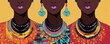 © Georgii - African women in traditional attire with colorful necklaces and earrings