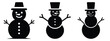 © SreeAtul - snowman silhouette simple silhouette vector icon set