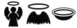 © SreeAtul - angel halo silhouette vector icon set