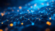 © Alina Tymofieieva - Exploration of abstract network connections illuminated by vibrant blue and orange lights