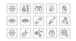 © Muddasar - Herpes simplex virus icon set collection of linear symbols for web design, mobile app, and graphic design projects