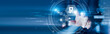 © AD - Businessman touching the medical education and digital learning, clinical knowledge, training modules, health research, smart tools, professional development