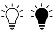 © Nurhalimah - Icon, lamp illustration, black and white, outline and silhouette