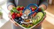 © aisyah karim - Nourishing heart health with a vibrant superfood bowl and stethoscope symbolizing medical care and wellness