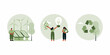 © Raju - Sustainable energy recycling and green initiatives illustrated with people and icons