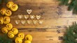 © LenaLensLife - Swedish text Glad Lucia with lussekatter and gingerbread hearts, festive Swedish Santa Lucia greeting with copy space