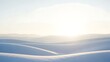 © Rionaldo - Serene winter landscape with gentle snow-covered hills under a bright, hazy sky