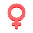 © Novita - 3d rendering icon female gender in red color