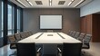 © Rong - answerable. A modern conference room with a clean and minimalist design, featuring natural ambient light and a professional atmosphere. real-estate listings.