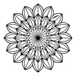 © Khirul - Symmetrical Floral Mandala Pattern A Delicate and Intricate Design Showcasing Balance and Harmony in a Circular Geometric Arrangement