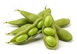 © artistmamon - Fresh green edamame pods pile healthy protein source food photography isolated isolated on white background