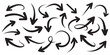© Vector Saman - Hand-Drawn Arrow Set with Curved, Swirl and Sketch Style Direction Icons
