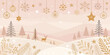 © Ameer - Christmas illustration of a winter landscape with christmas decorations and a deer in the snow