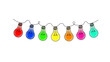 © MDKOYES - Colorful light bulbs in a row isolated on transparent background