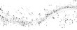 © appl - Black and white abstract musical score with swirling notes and staves vector