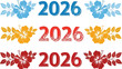 © Ojit - Bright and cheerful tropical floral 2026 new year design