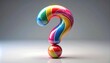 © FACTORY GRAPHICA  - A colorful and creative question mark with vibrant hues and an artistic design