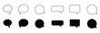 © Shekhar438 - Speech bubble line and solid icon set. Communication conversation bubbles for comics. Popup chat line icon. Messaging and comment symbol black line and solid icon set.