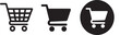 © Graphic asset - Shopping cart icon set. Full and empty shopping cart symbol shop and sale icon. Trolley icon set. Stock vector illustration.