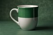 © Юлия Богза - White mug on green background isolated clean minimal style — ai