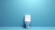 © Alex Pios - Minimal copy space. Toilet close up for blue background