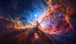 © fani - Vibrant nebula with swirling clouds of gas and dust, illuminated by a bright central star