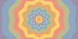 © ✦ Bizarre Factory ✦ - Psychedelic star sun groovy radial background in soft rainbow colors with abstract wavy lines. Groovy radial psychedelic pattern. Ideal for wallpaper, branding, prints