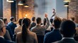 © ArtSync Studio - Attendees at a Business Conference Listening to a Speaker and Asking Questions