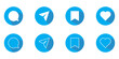 © SOHAN - Like, comment, share and save icon set. social media notification icons , love favorite heart flat icons, post reactions collection set. Vector illustration