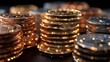 © Teerasak - Stacks of Coins: Finance, Investment, Golden Currency, Wealth