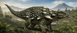 © Gianpiero - Acanthopholis horrida, a herbivorous nodosaurid ankylosaur dinosaur that lived during the Early Cretaceous period in England
