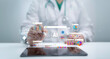 © Toowongsa - Doctor interacting with AI-powered medical data dashboards on a tablet representing advanced analytics digital health insights and modern healthcare technology for smarter clinical decisions