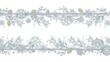 © Well - Winter snowflake border design with pine cones and branches for christmas holiday season decoration element